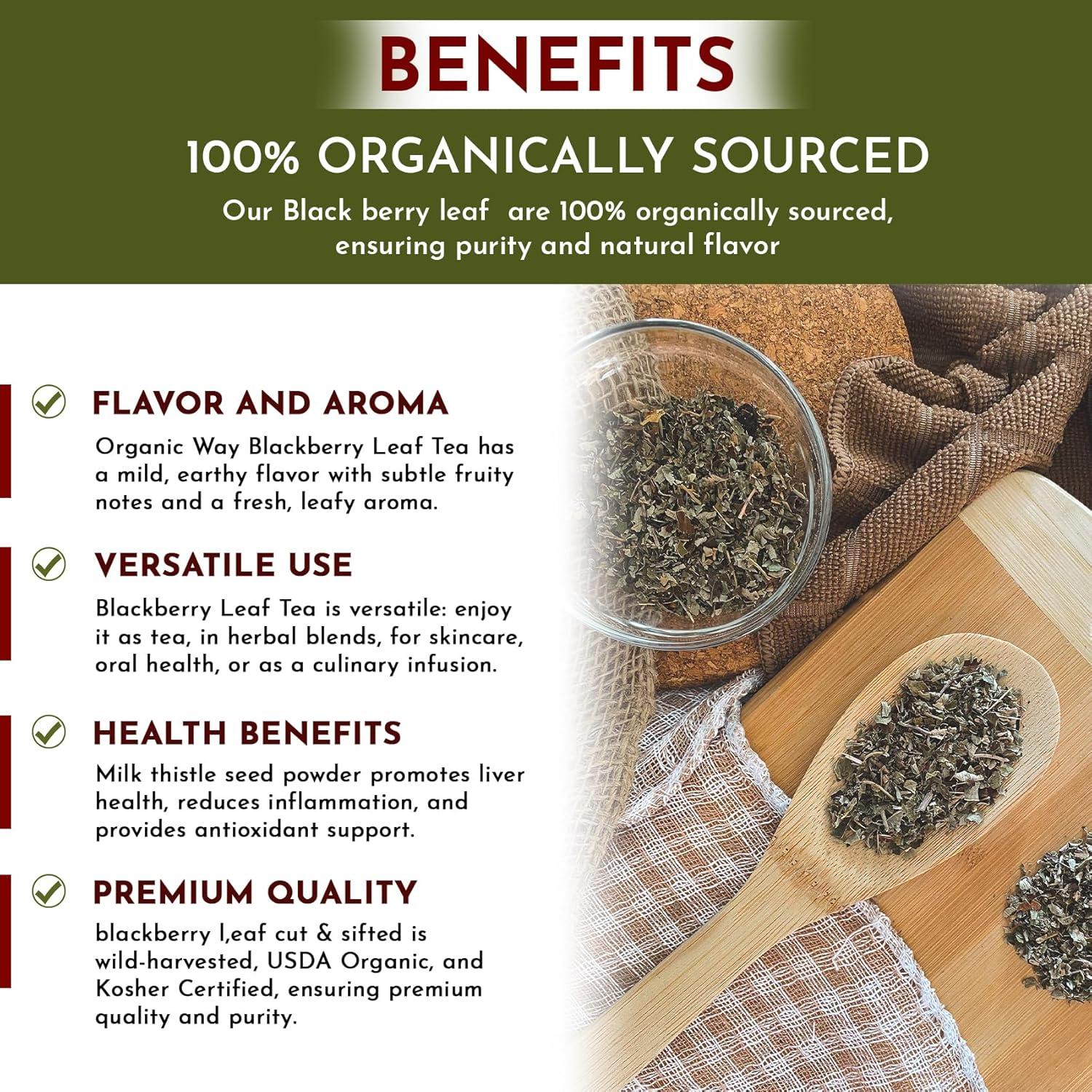 Hoja de Mora Orgánica 0.45 kg - Organic Way - Certificado USDA