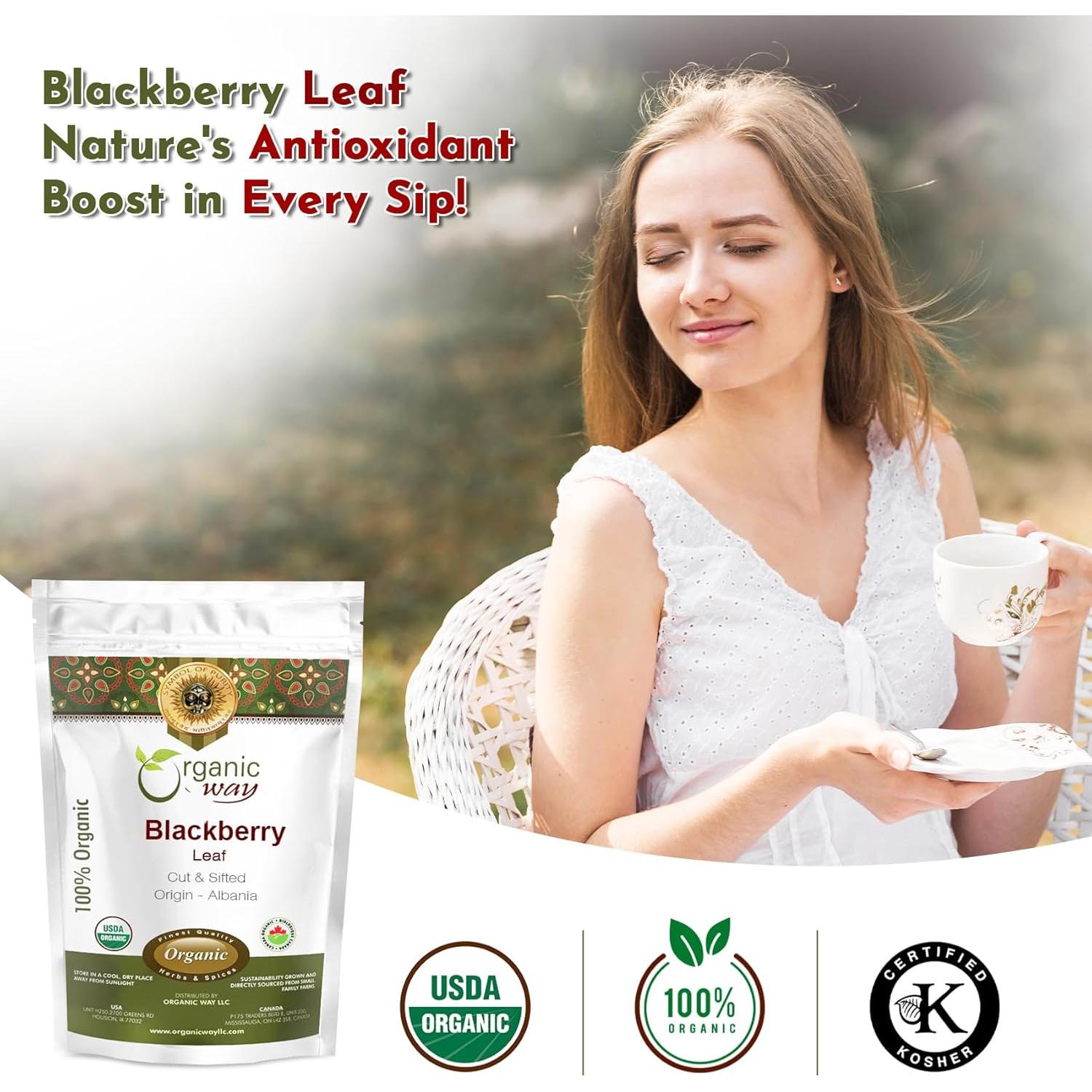 Hoja de Mora Orgánica 0.45 kg - Organic Way - Certificado USDA