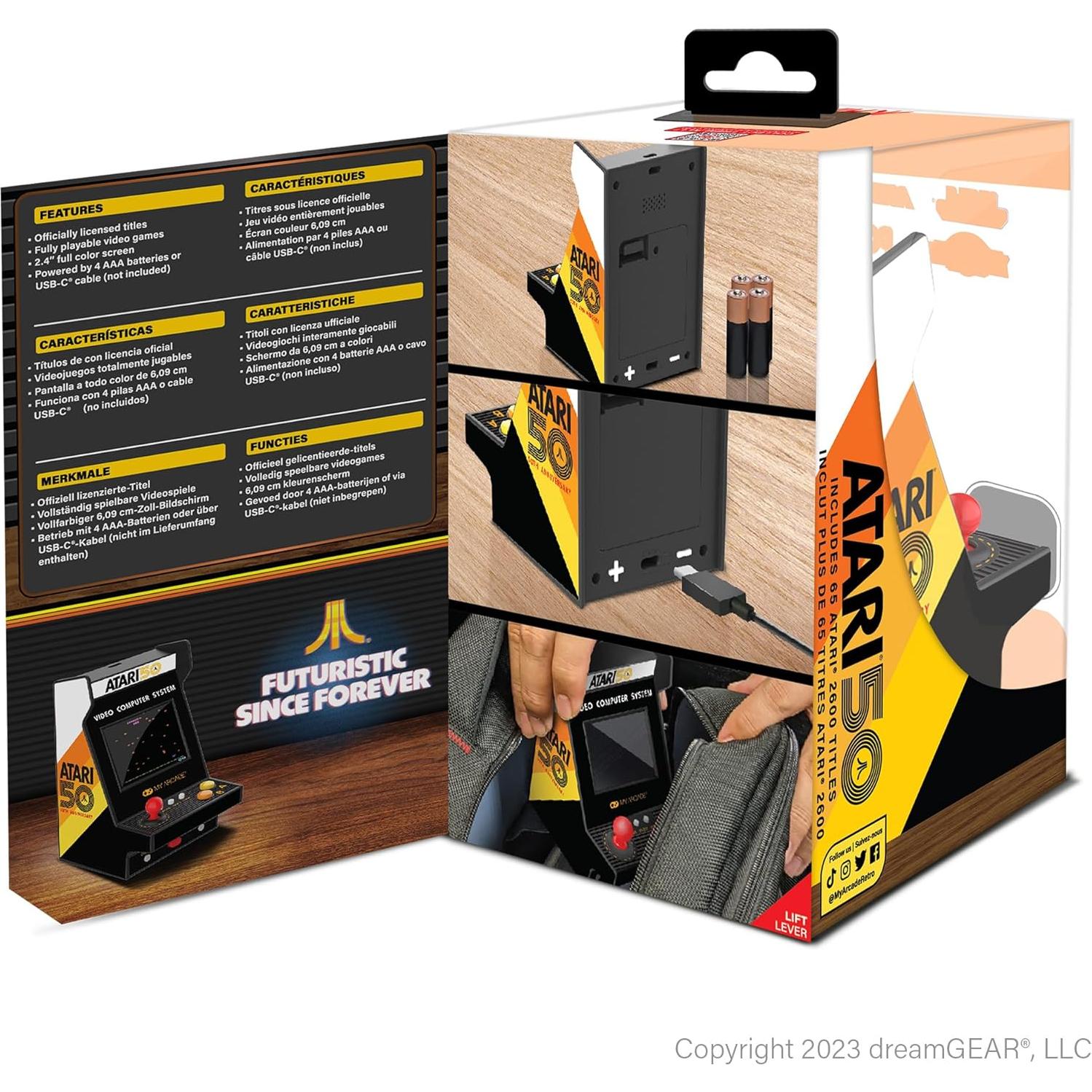 Máquina de Arcade Mini My Arcade Atari Nano Player Pro 75 Juegos