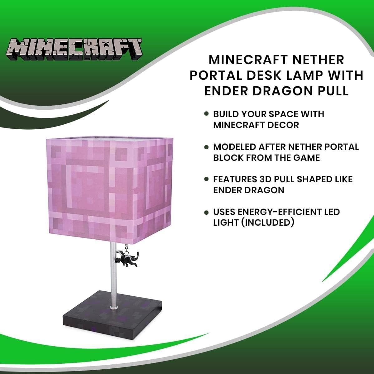 Lámpara de Escritorio Minecraft Dragón Ender LED 35.56cm