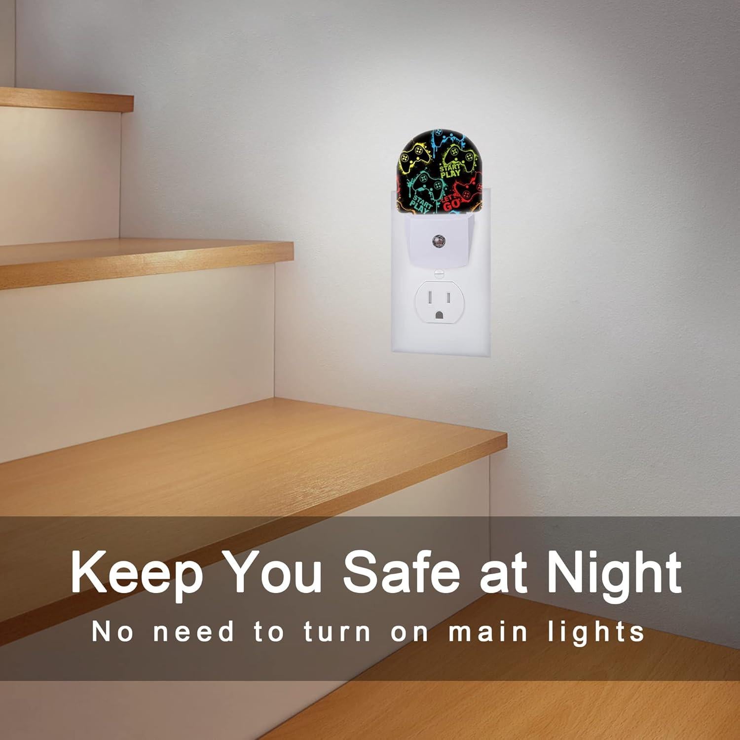 Luz Nocturna Enchufable Gampad Gamer con Sensor Automático