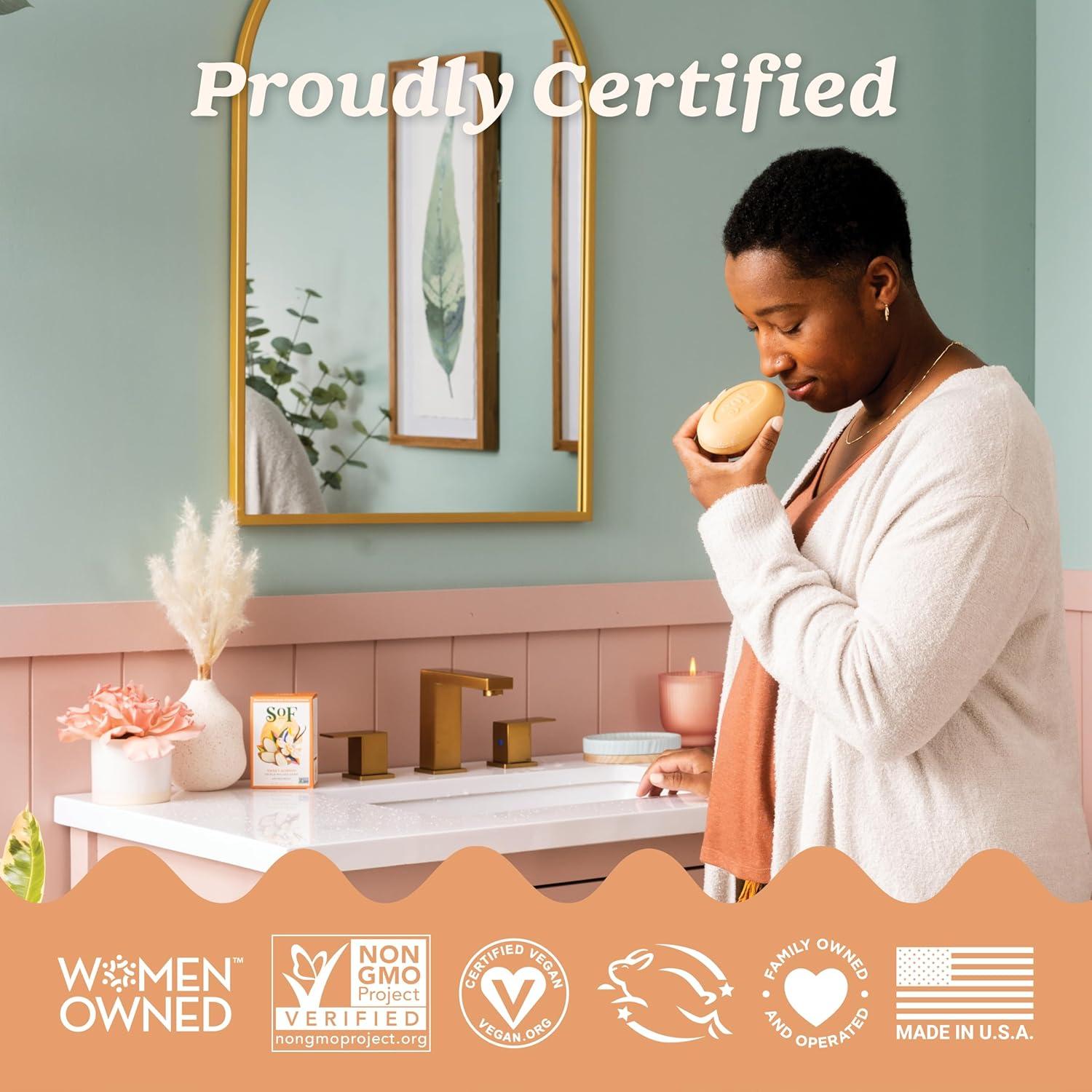 Jabón en Barra SoF Almendra Dulce - Vegano 170g (Paquete de 6)