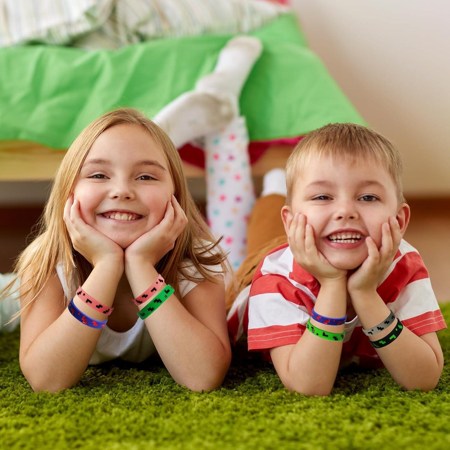 Pulseras de Silicona para Fiesta Pixel Ayinhov 24 Piezas