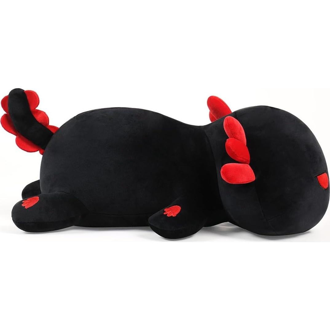 Almohada de Peluche Axolote Negro 30cm - Juguete Lindos