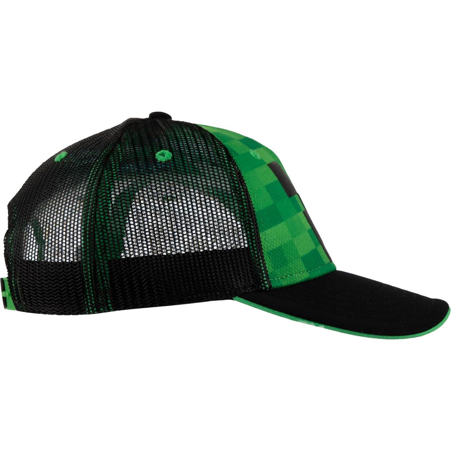 Gorra de Malla Minecraft Creeper para Niños - Ajustable