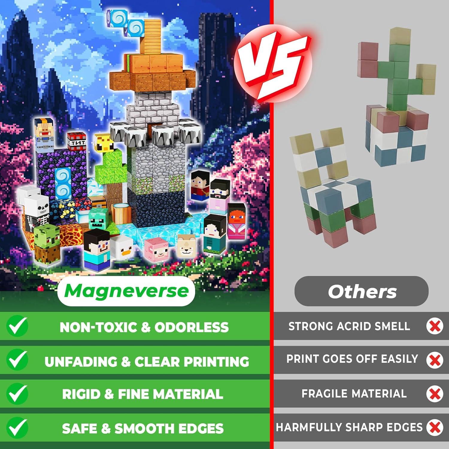 150 Bloques Magnéticos Magneverse 0.8" Juguetes STEM 3+ Años