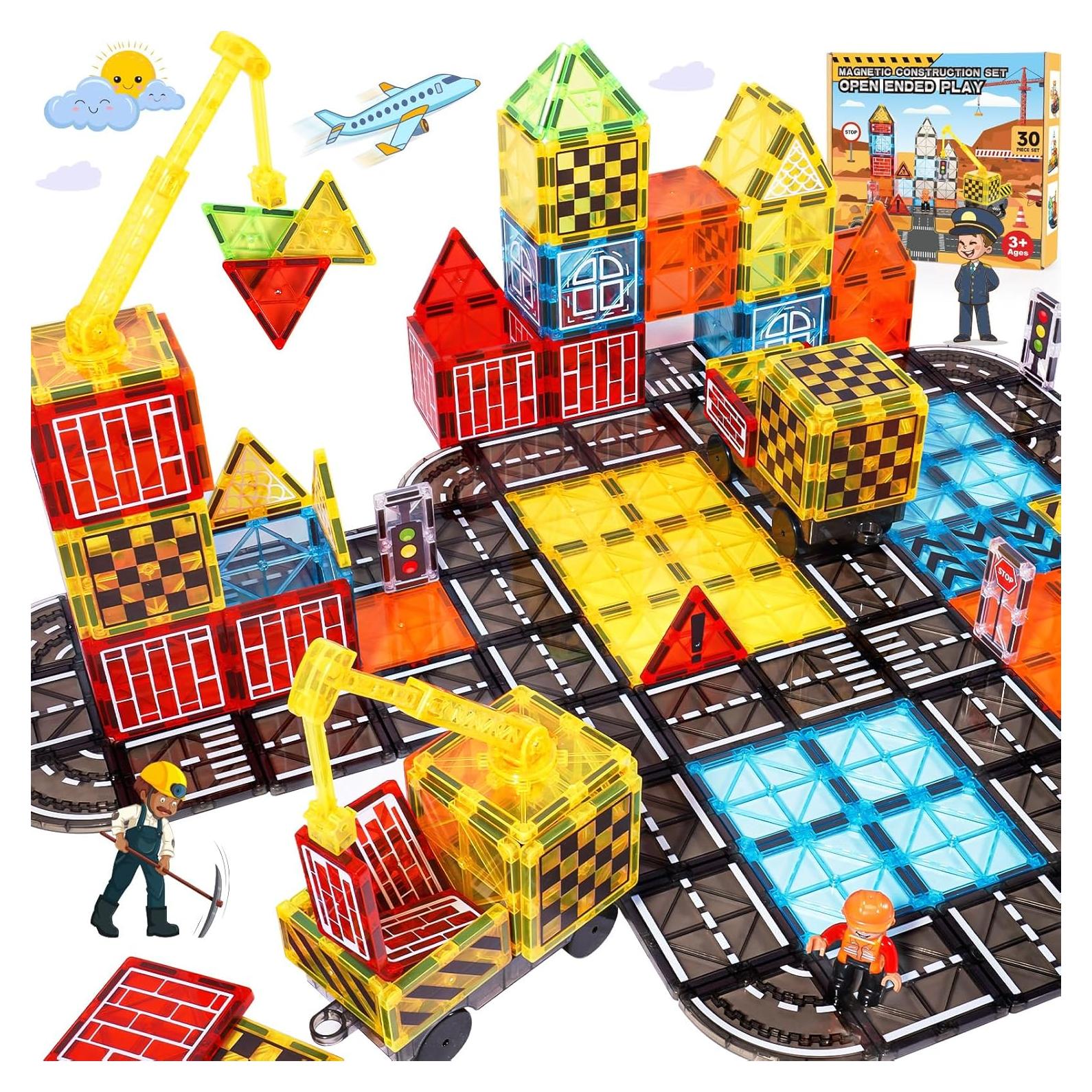 Set de Juguetes de Construcción Magnéticos Windidi 30 Piezas