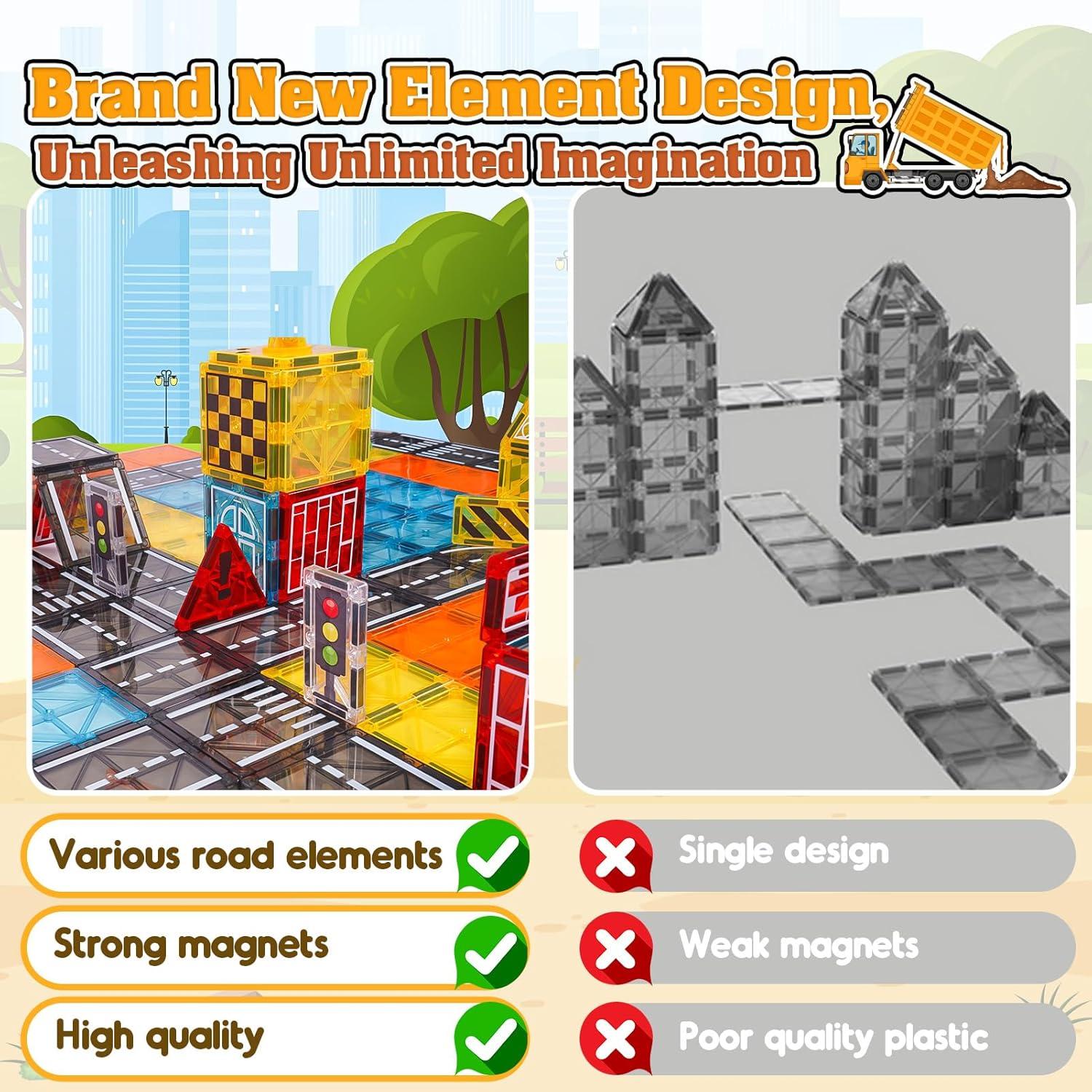 Set de Juguetes de Construcción Magnéticos Windidi 30 Piezas