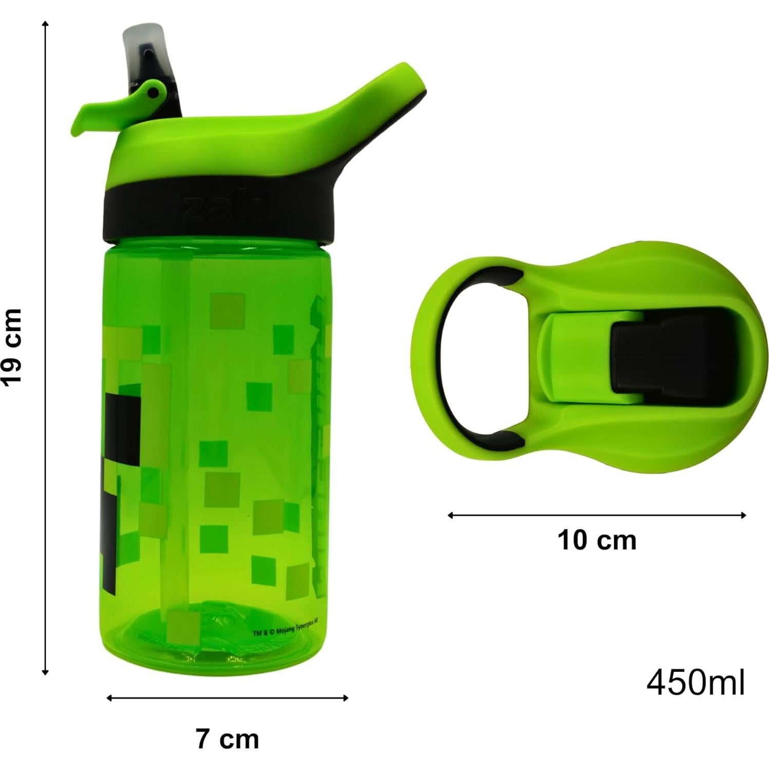 Botella de Agua Minecraft Creeper 450ML Ecológica Libre BPA
