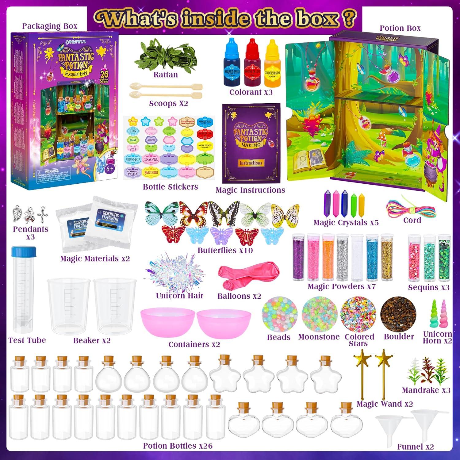 Kit de Pociones Mágicas CARTELL - 26 Botellas DIY para Niños