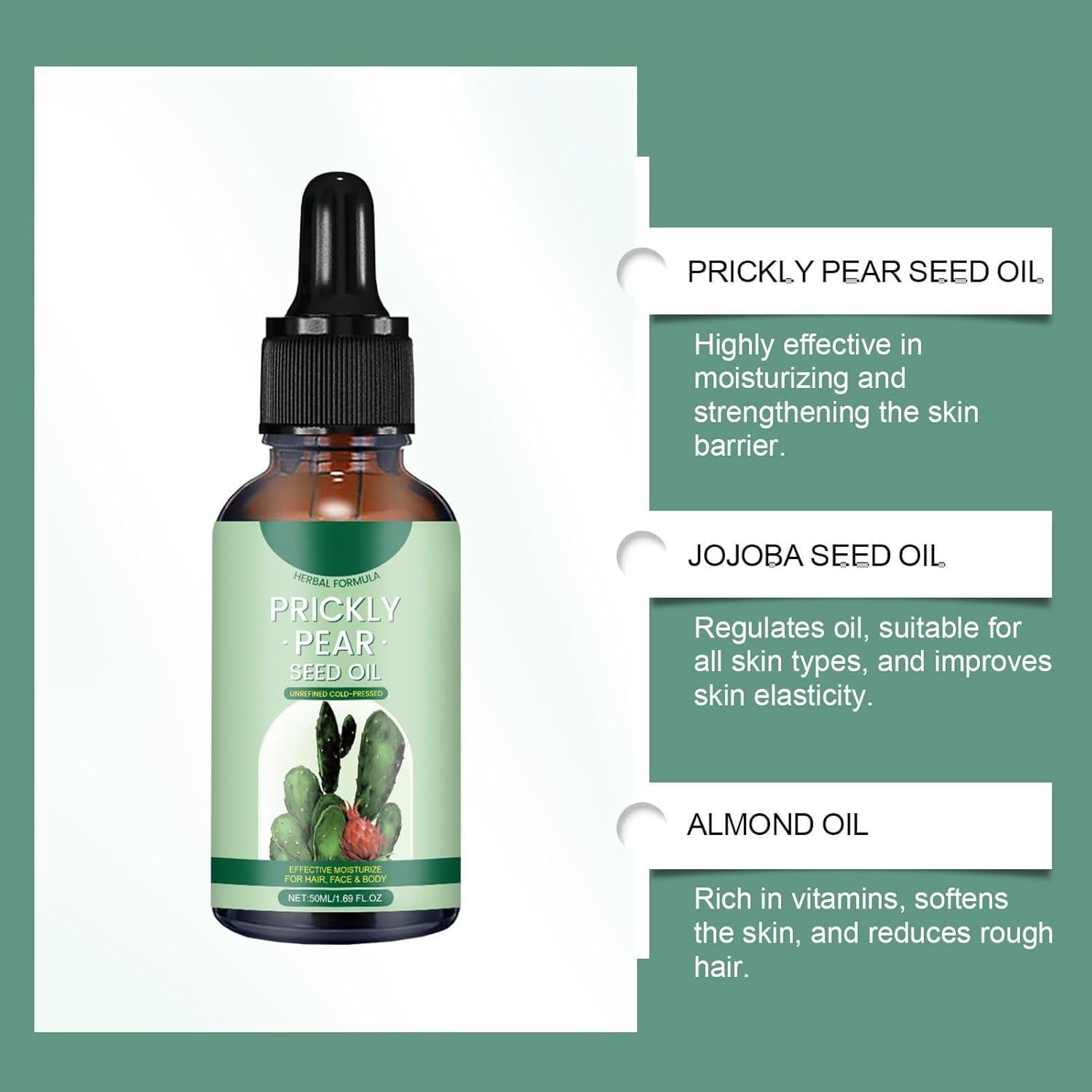 Aceite de Semilla de Higo Chumbo Orgánico 50ml - Hidratante Piel y Cabello