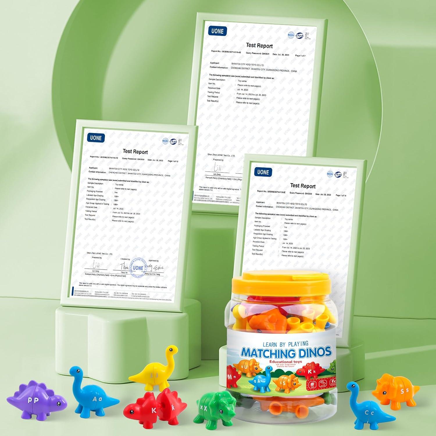 Juguete de Aprendizaje Montessori Ganaj Dinosaurios 26 Letras