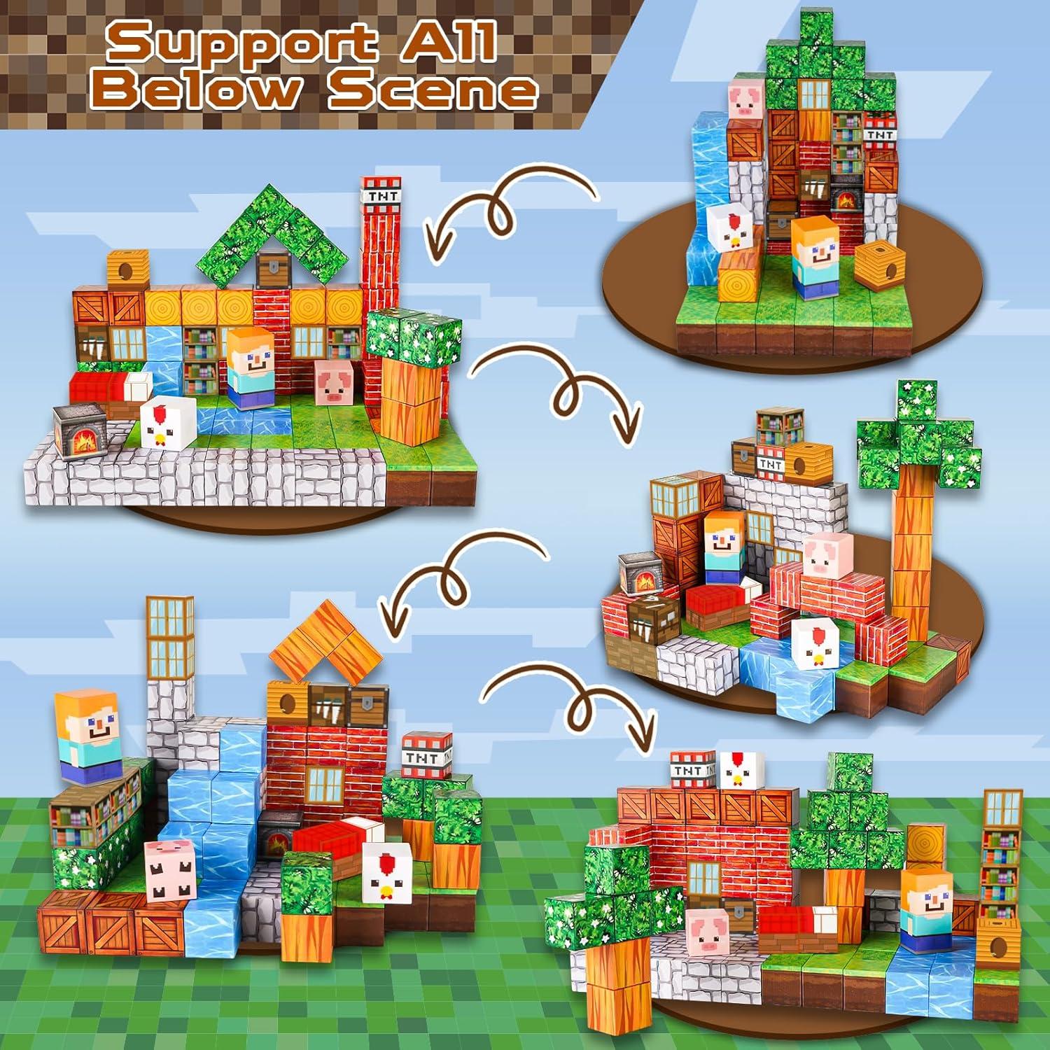 Bloques Magnéticos 100PCS Magnetopia - Juguetes de Construcción 3-12 Años