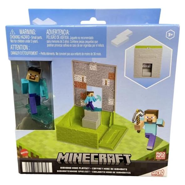 Figura de Juguete Mattel Minecraft Steve con Playset