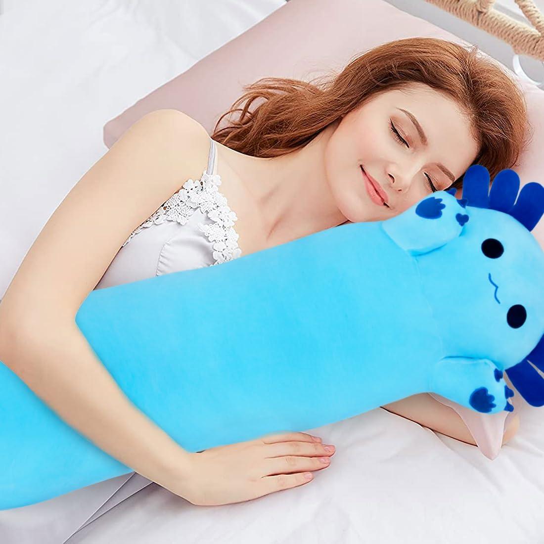 Almohada de Peluche Axolote 109 cm Chubbyjoy Azul