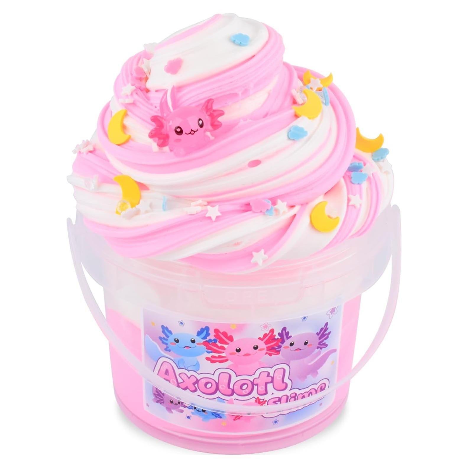 Kit de Slime de Mantequilla Axolote Rosa 300ml - MermaidSlime