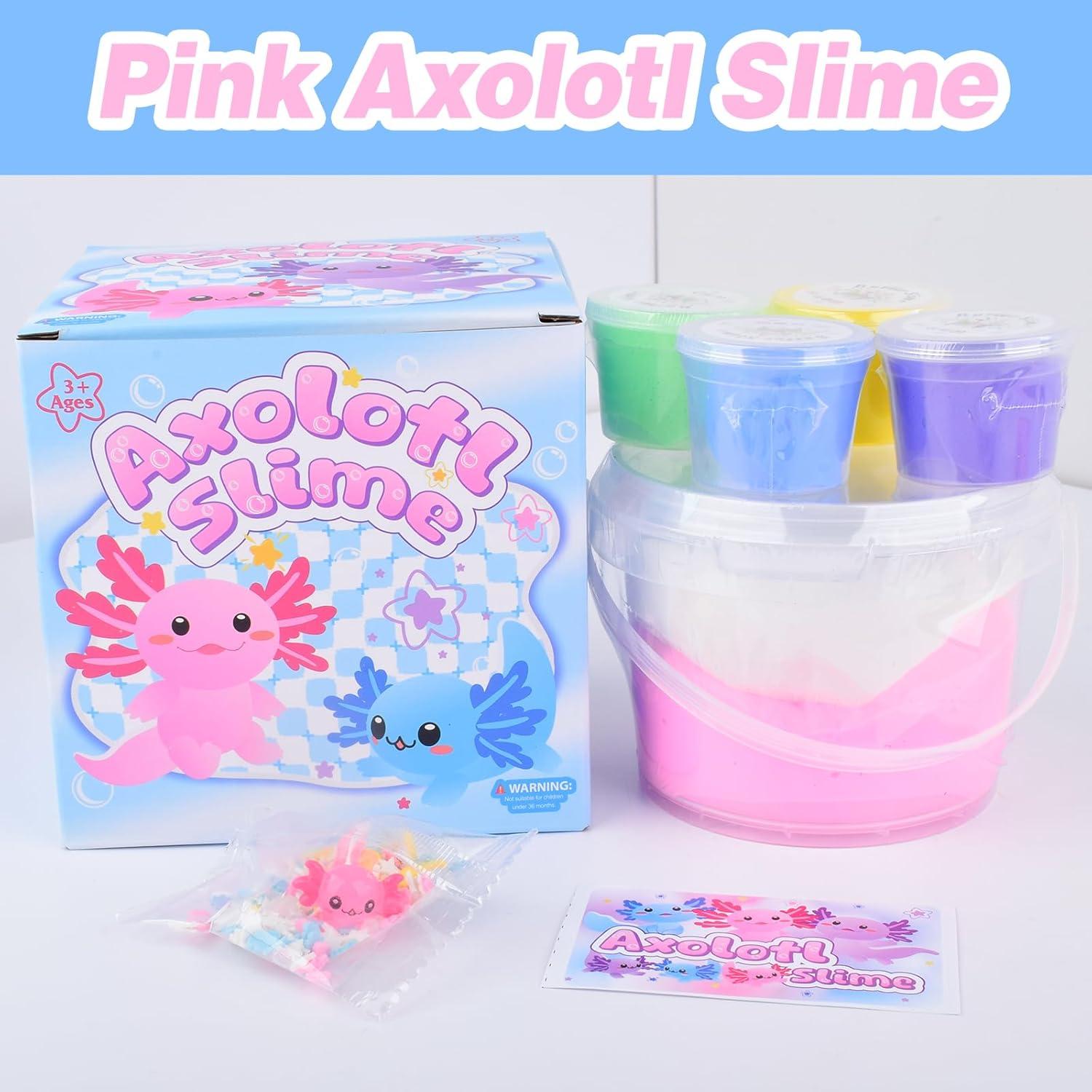 Kit de Slime de Mantequilla Axolote Rosa 300ml - MermaidSlime