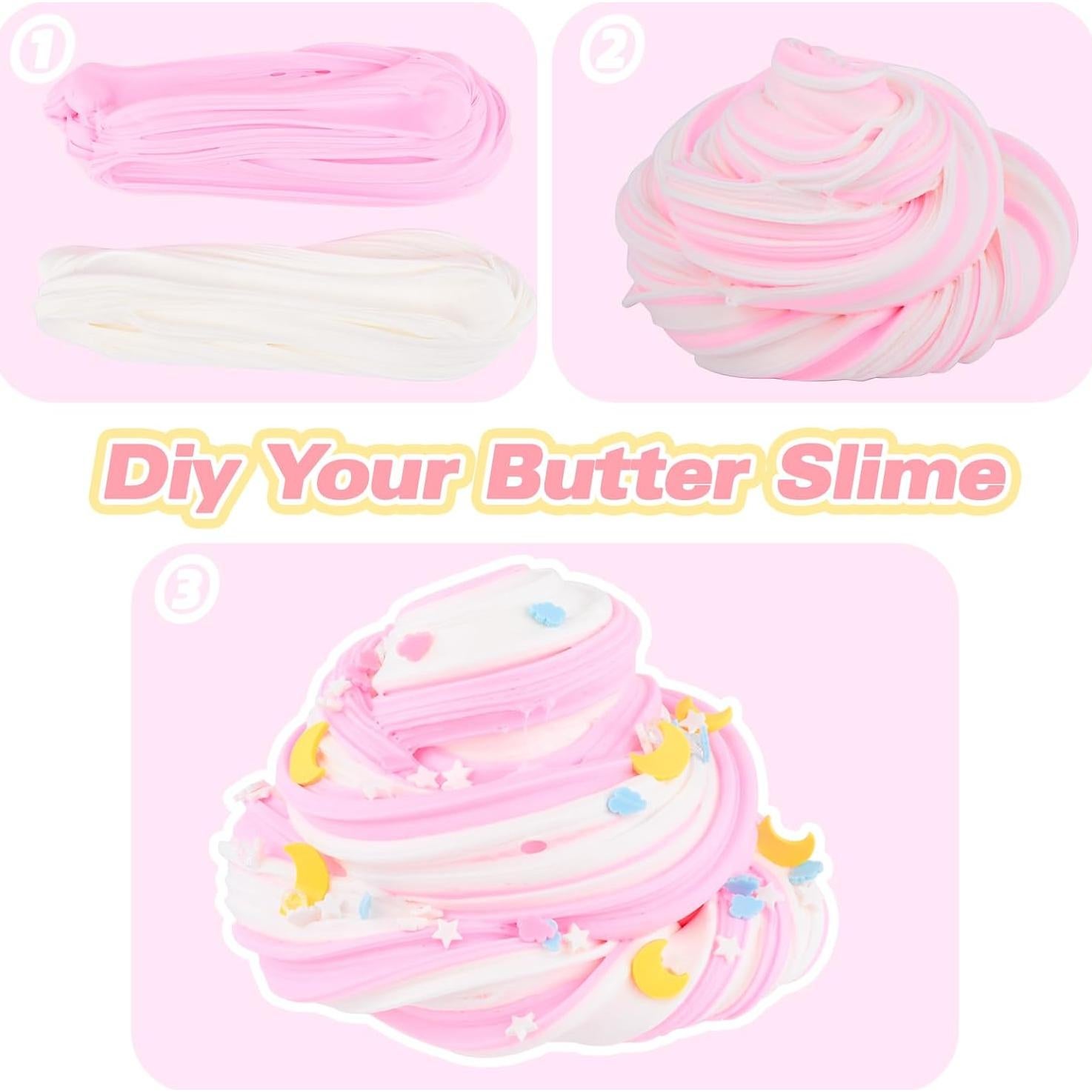 Kit de Slime de Mantequilla Axolote Rosa 300ml - MermaidSlime