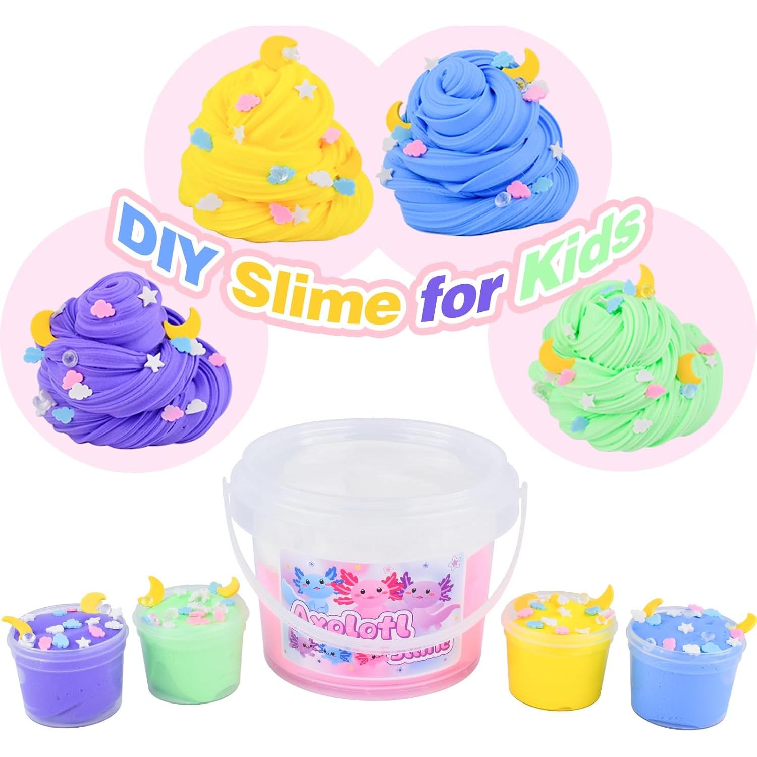 Kit de Slime de Mantequilla Axolote Rosa 300ml - MermaidSlime