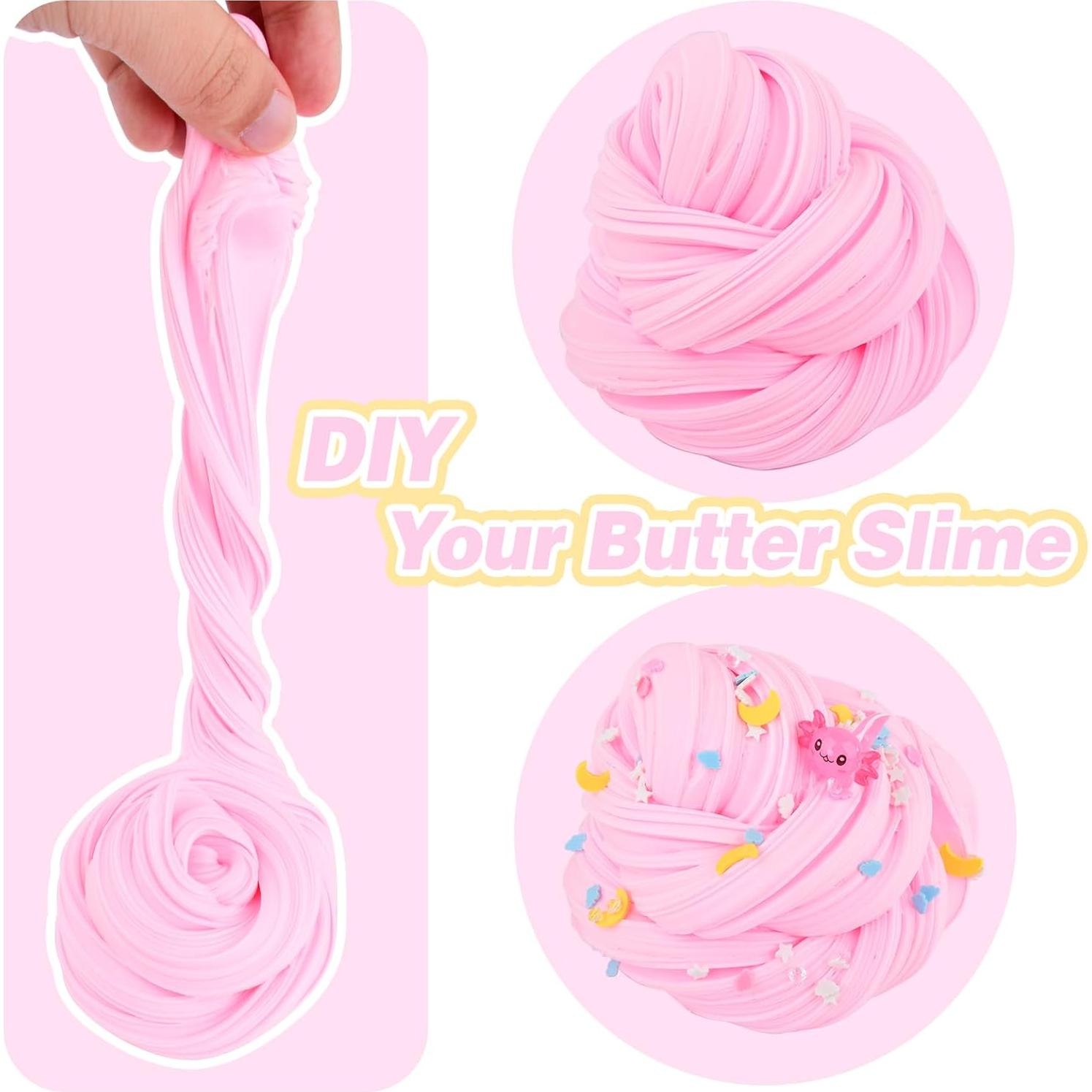 Kit de Slime de Mantequilla Axolote Rosa 300ml - MermaidSlime