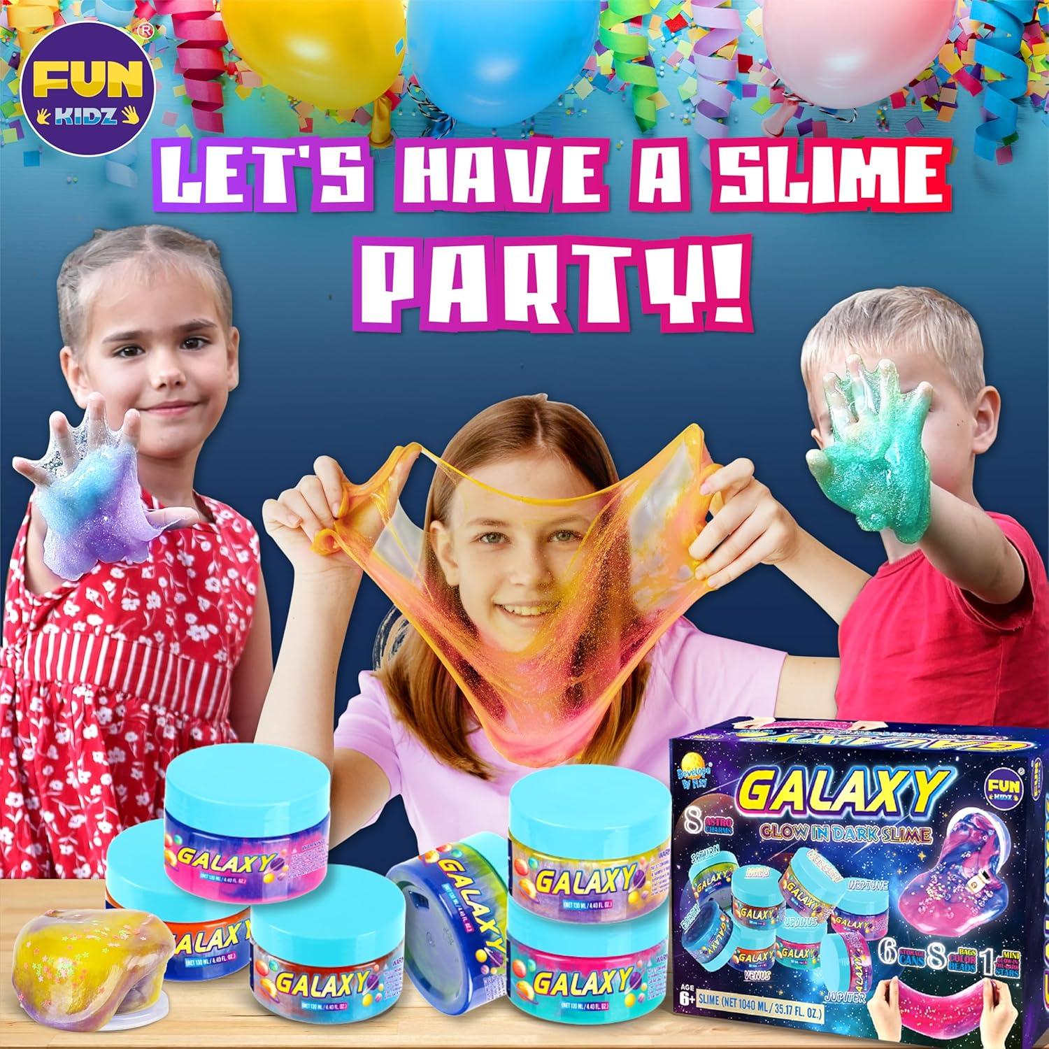 Kit de Slime Galáctico Prehecho FunKidz 1040ML 8 Colores