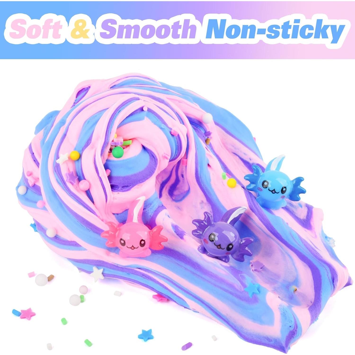 Paquete de 3 Slime de Mantequilla D'ALBA con Encantos Axolotl