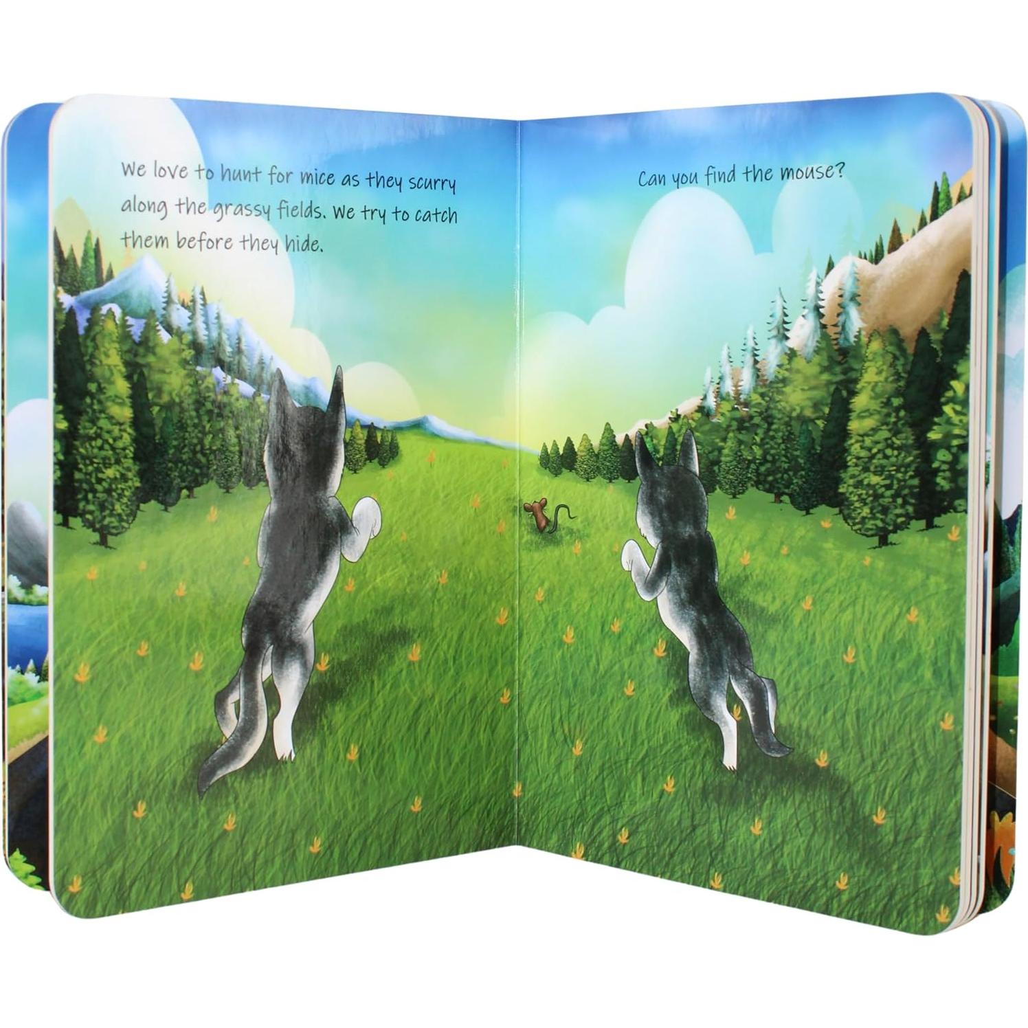 Animal de Peluche Lobo Arrow con Libro Infantil 33 cm