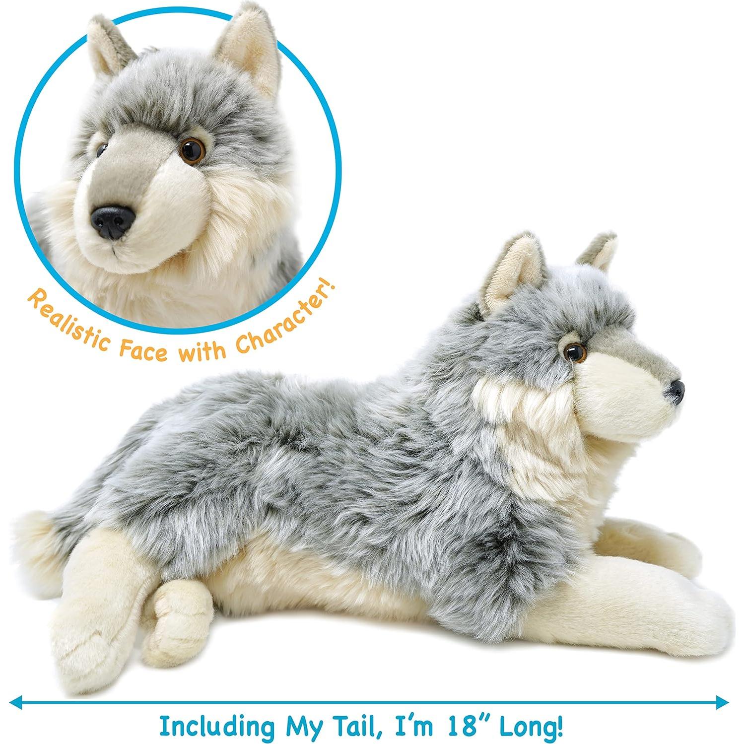 Peluches de Lobo Whitaker 35.5 cm Suave y Seguro