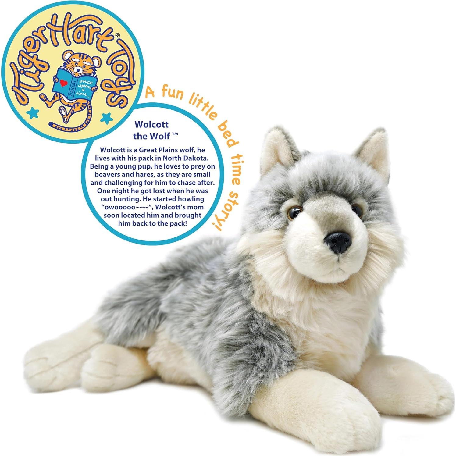 Peluches de Lobo Whitaker 35.5 cm Suave y Seguro