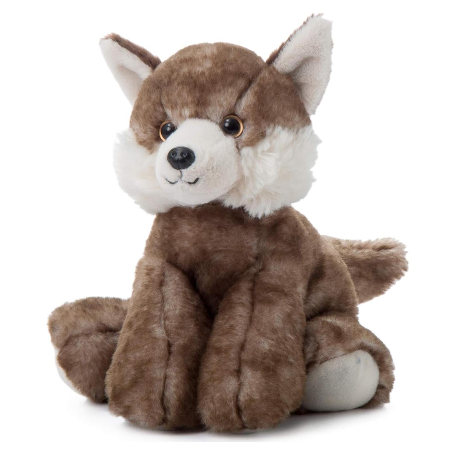Peluche Lobo de Madera El Zoológico de Caricias 20 cm