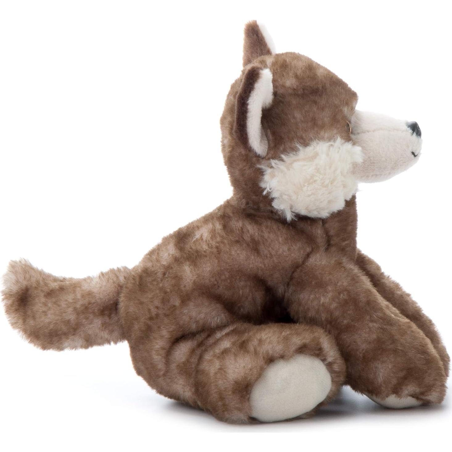 Peluche Lobo de Madera El Zoológico de Caricias 20 cm