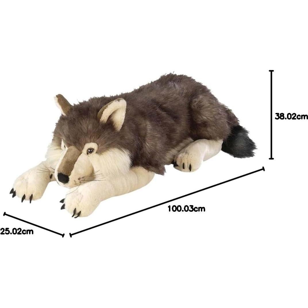Peluche Gigante Lobo Wild Republic 76 cm Suave y Realista
