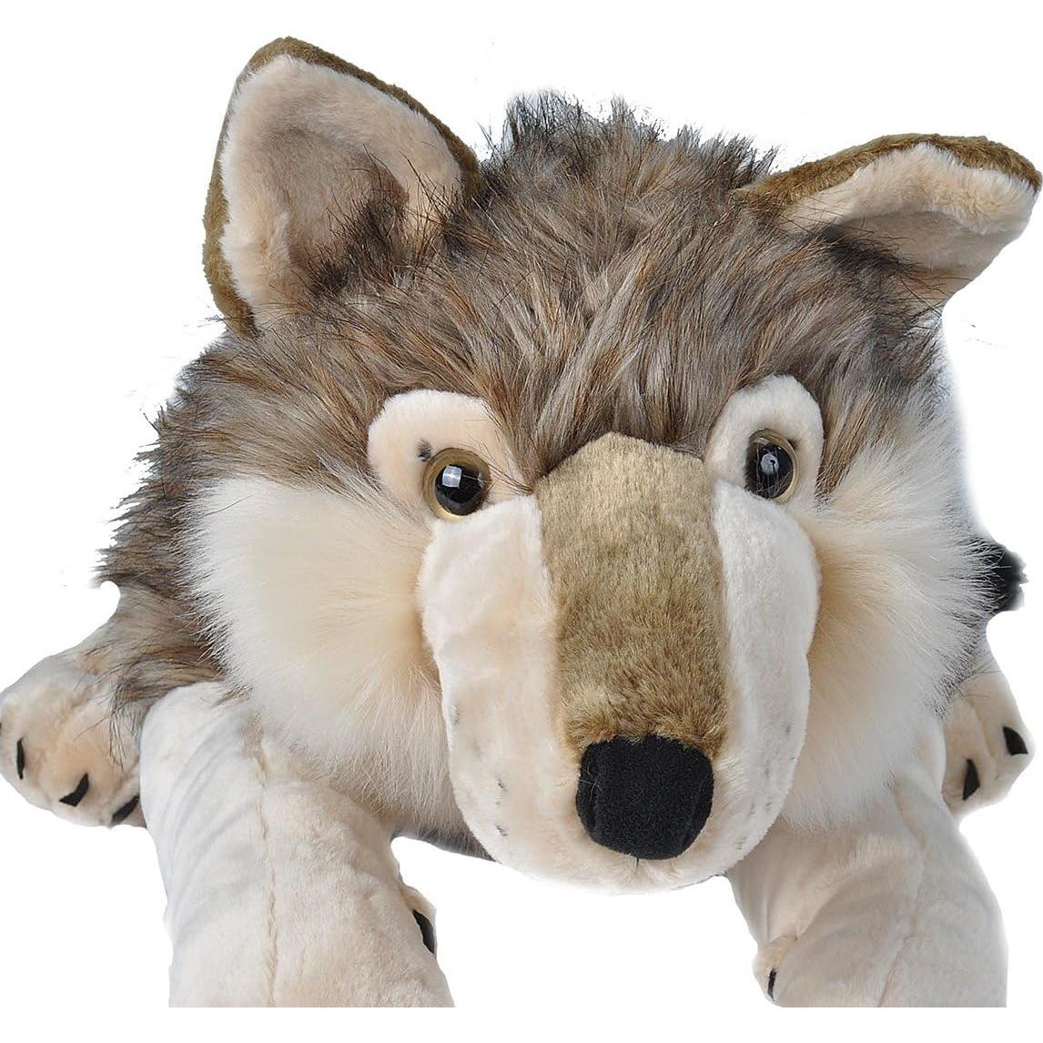 Peluche Gigante Lobo Wild Republic 76 cm Suave y Realista