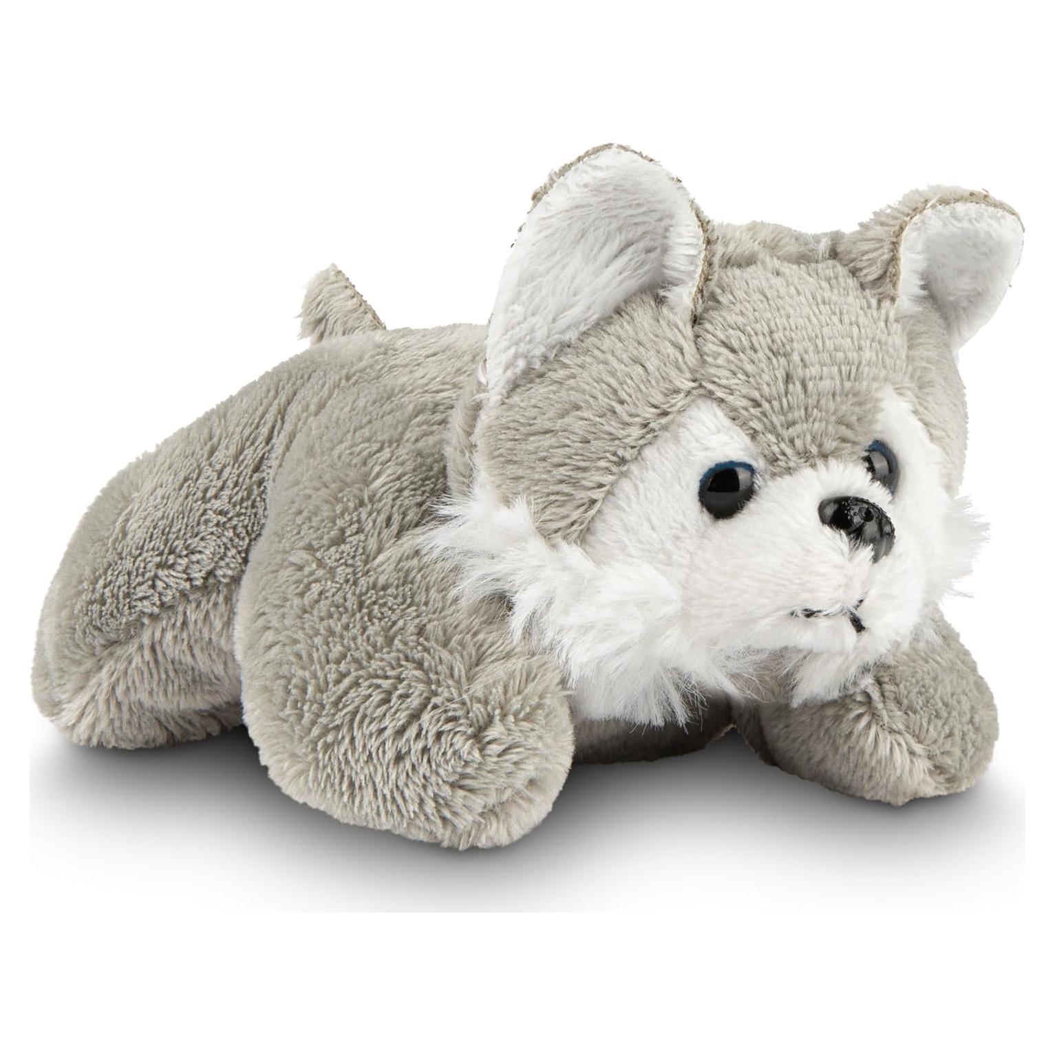 Stuffed Wolf Husky, Single Mini Stuffed Animal Plush Toy for Kids, Forest Party Favors and Goody Bags, Classroom Treasure Box Prizes, Stocking Stuffers (Wolf Husky)