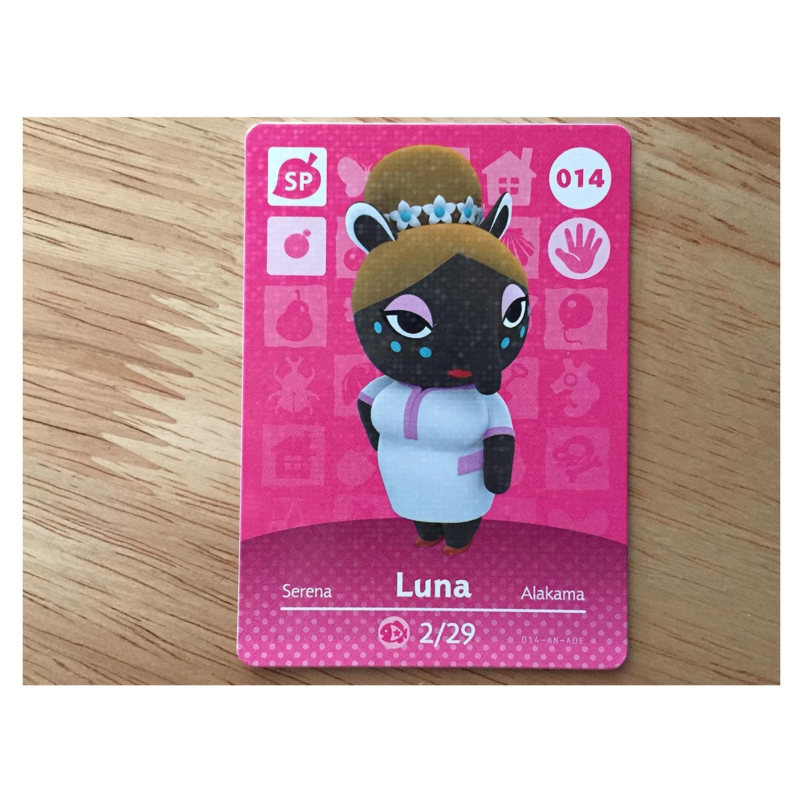 Animal Crossing Happy Home Designer Amiibo Card Luna 014/100