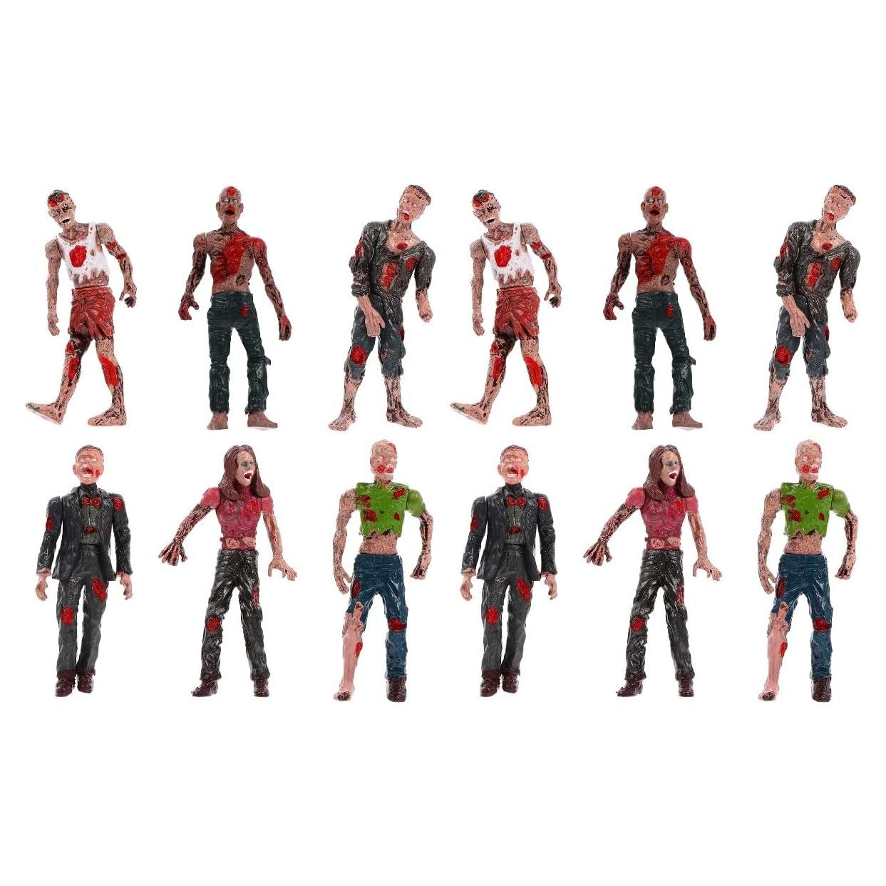 Figuras de Acción Zombis Zerodeko 12 PCS Articuladas 10 cm
