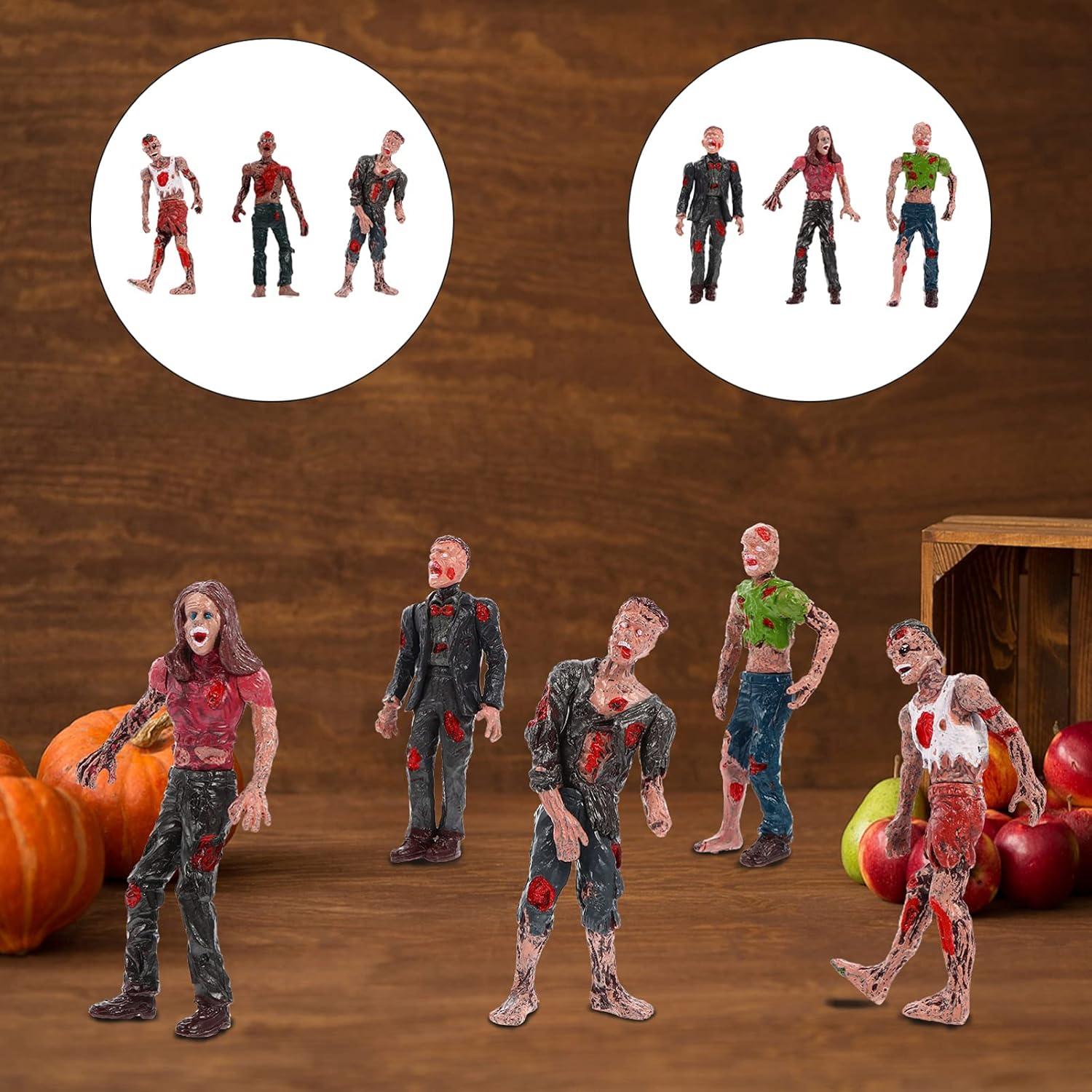 Figuras de Acción Zombis Zerodeko 12 PCS Articuladas 10 cm