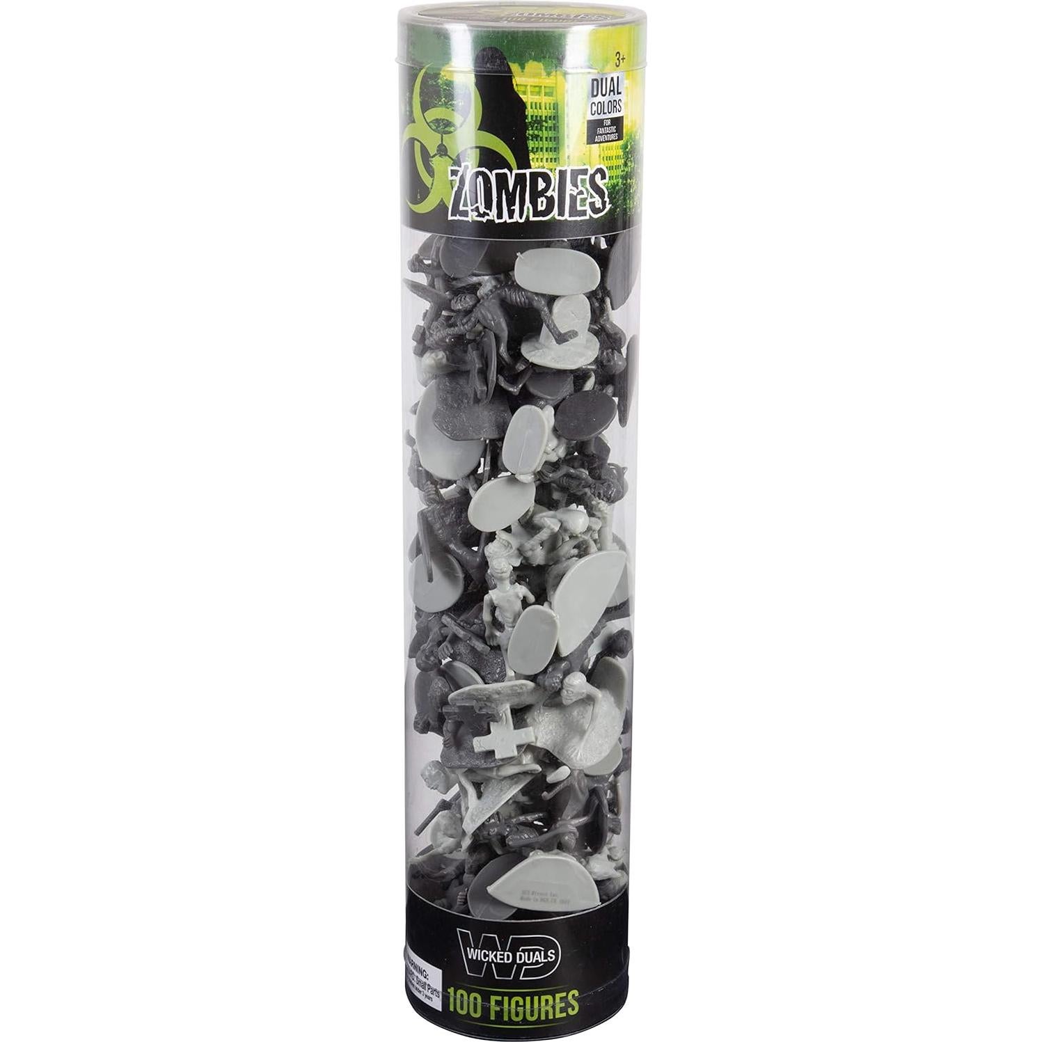 Figuras de Acción Zombi SCS Direct - Cubo 100 Piezas 14 Esculturas