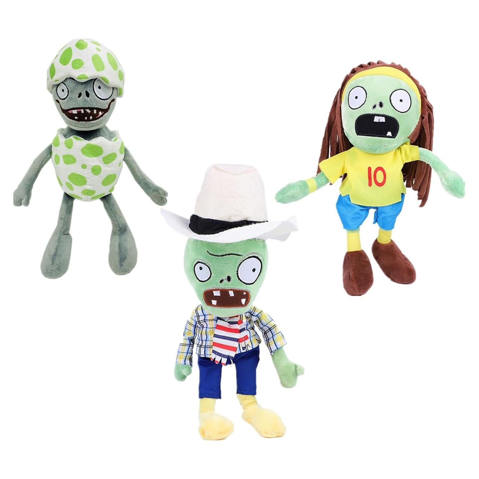 3 Juguetes de Peluche Plantas vs Zombies BASHERISE - Regalo Ideal