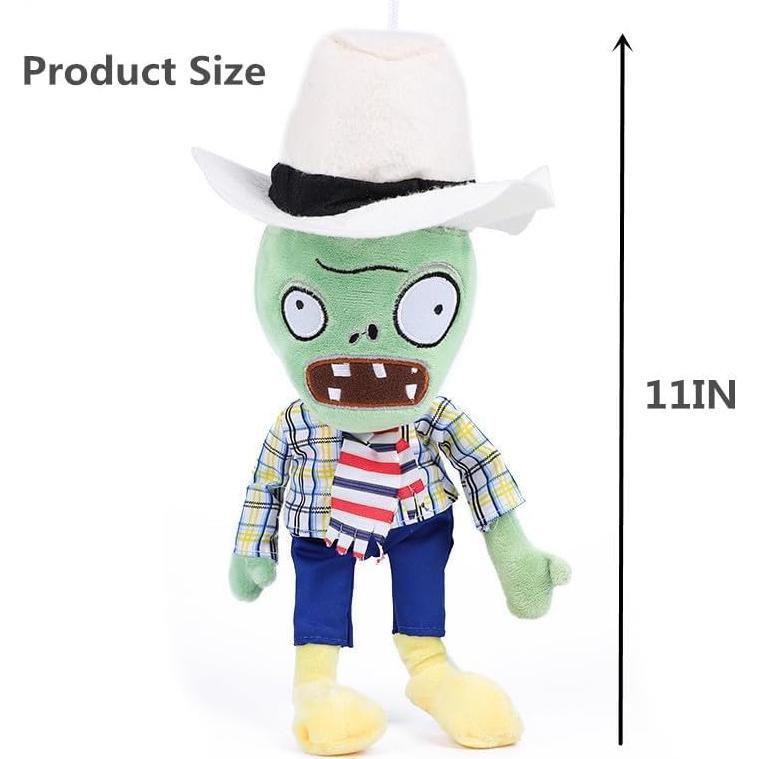 3 Juguetes de Peluche Plantas vs Zombies BASHERISE - Regalo Ideal