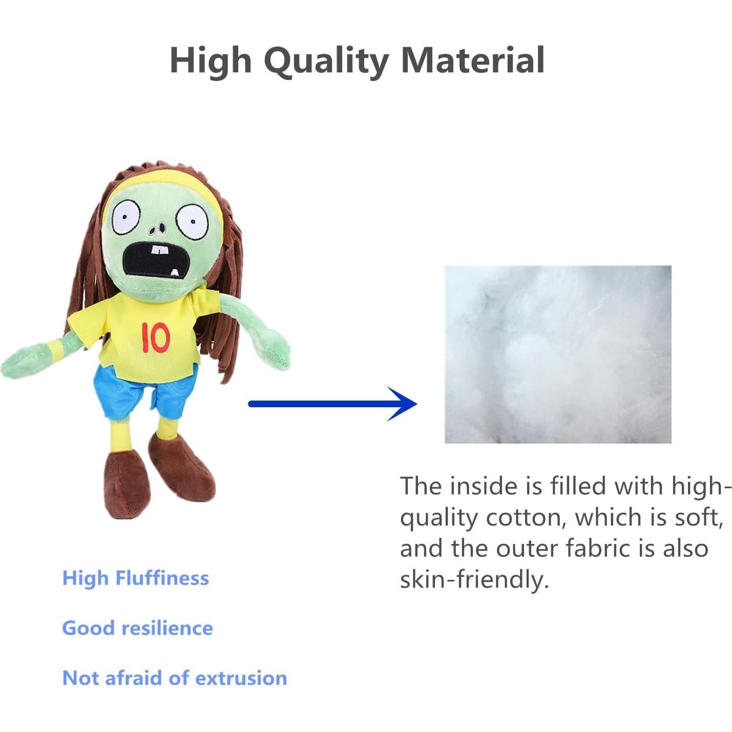 3 Juguetes de Peluche Plantas vs Zombies BASHERISE - Regalo Ideal