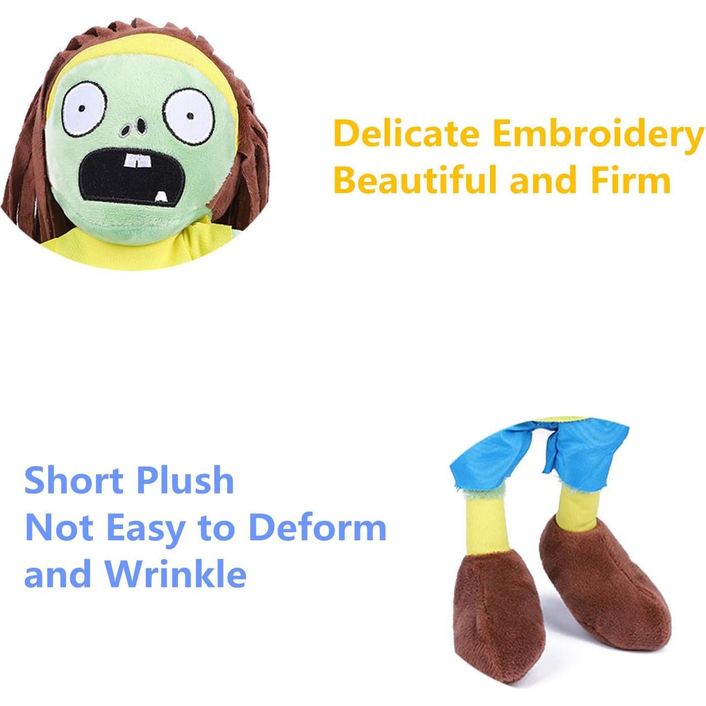 3 Juguetes de Peluche Plantas vs Zombies BASHERISE - Regalo Ideal