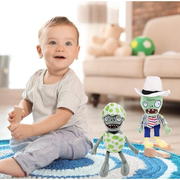 3 Juguetes de Peluche Plantas vs Zombies BASHERISE - Regalo Ideal