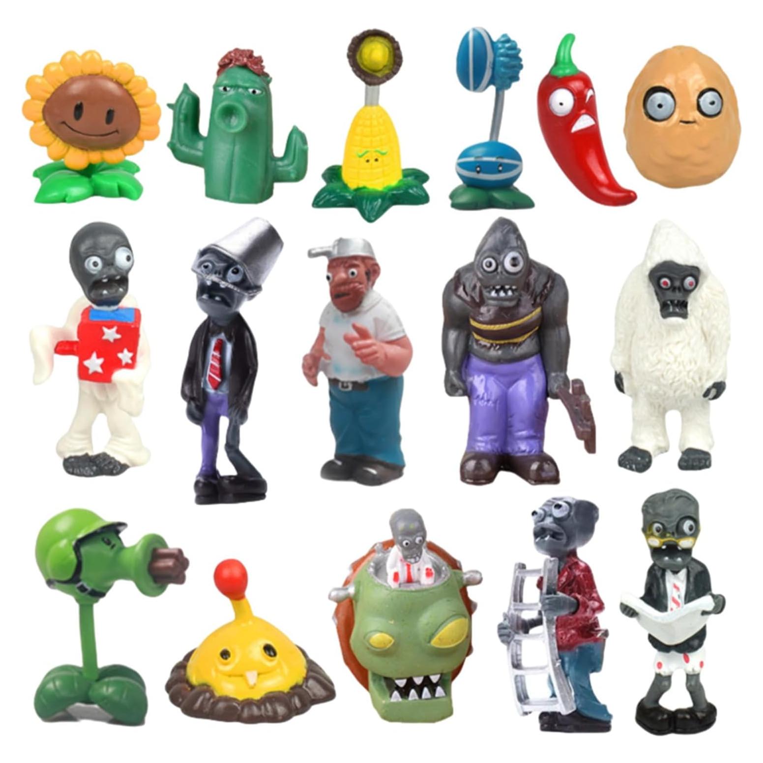 Conjunto de Juguetes de Peluche PVZ JHESAO 16 PCS 4-7 cm