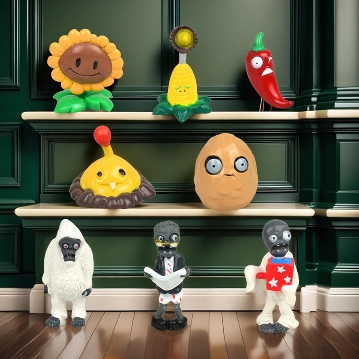 Conjunto de Juguetes de Peluche PVZ JHESAO 16 PCS 4-7 cm