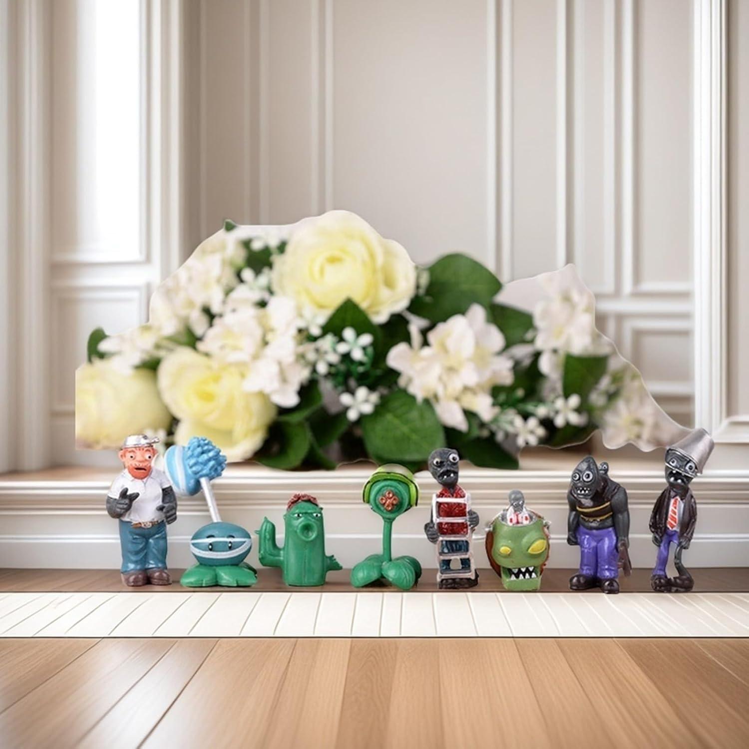 Conjunto de Juguetes de Peluche PVZ JHESAO 16 PCS 4-7 cm