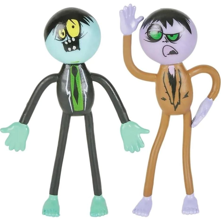 Zombies Flexibles de Halloween Rhode Island - 12 Piezas 8.9 cm