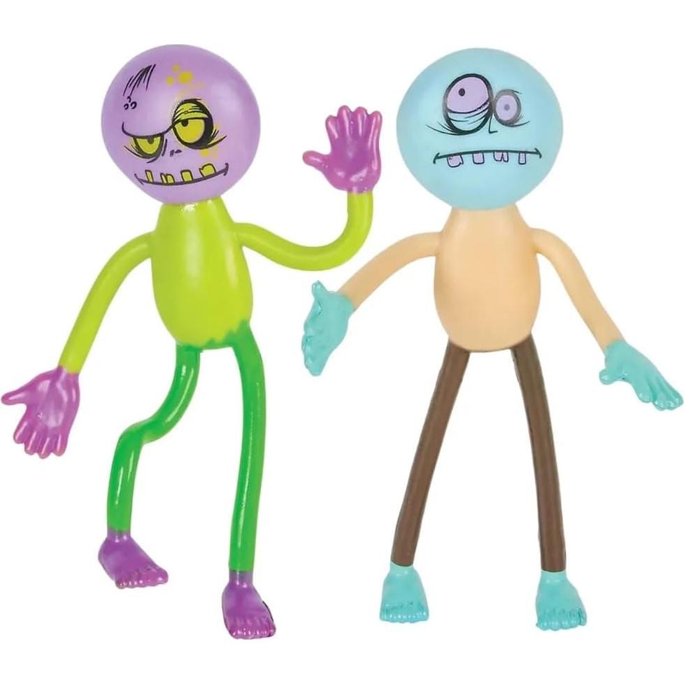 Zombies Flexibles de Halloween Rhode Island - 12 Piezas 8.9 cm