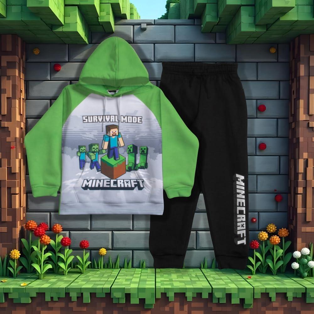 Conjunto de Sudadera y Pantalones Minecraft Niños Talla 8