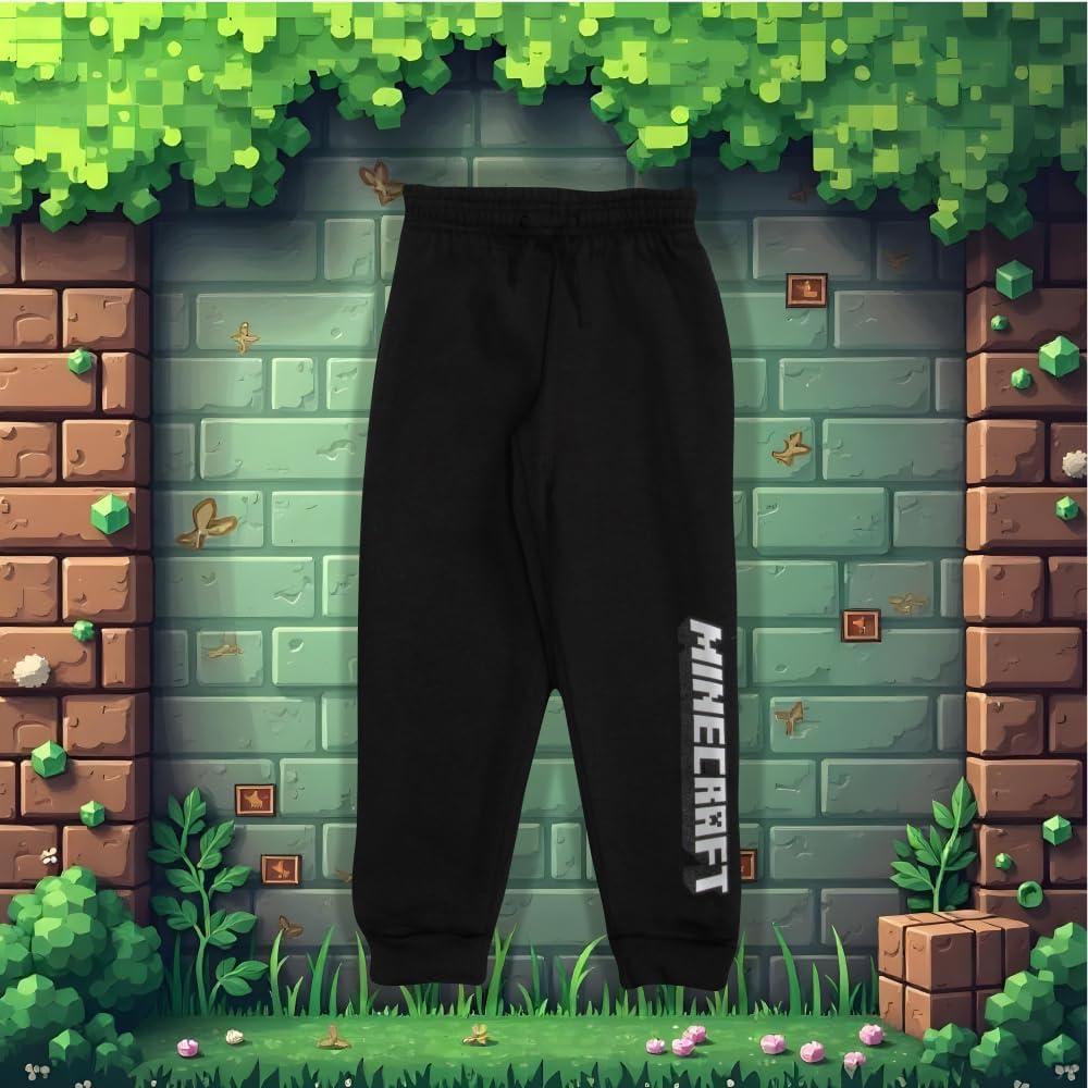Conjunto de Sudadera y Jogger Minecraft Niños Verde/Gris Talla 4